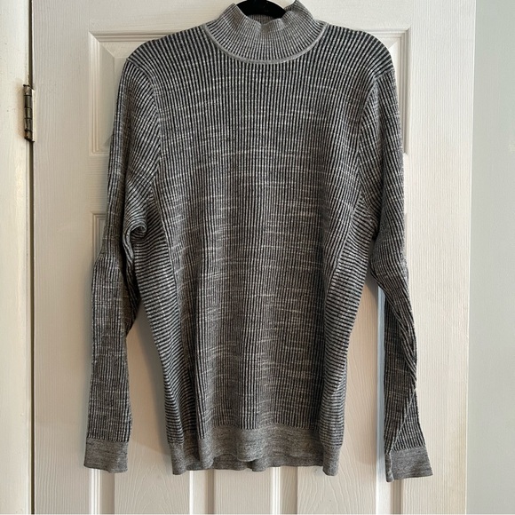 calibrate Other - Calibrate Gray Ribbed Men's Sweater 100% cotton turtleneck size Large
